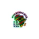 A United States of Africa Holographic stickers