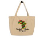A United States of Africa Large organic tote bag