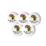 A Set of 5 United States of Africa pin buttons
